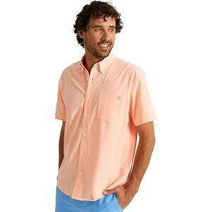 NWT HUK Mens Fishing Collared Button Up Shirt SPF  Sz L